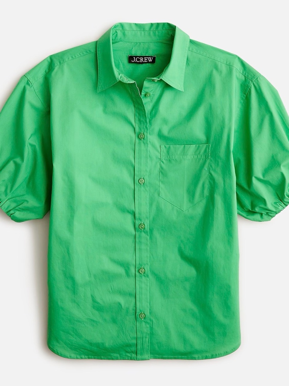 J. Crew Kelly Green Spring Garden Top in Cotton Poplin